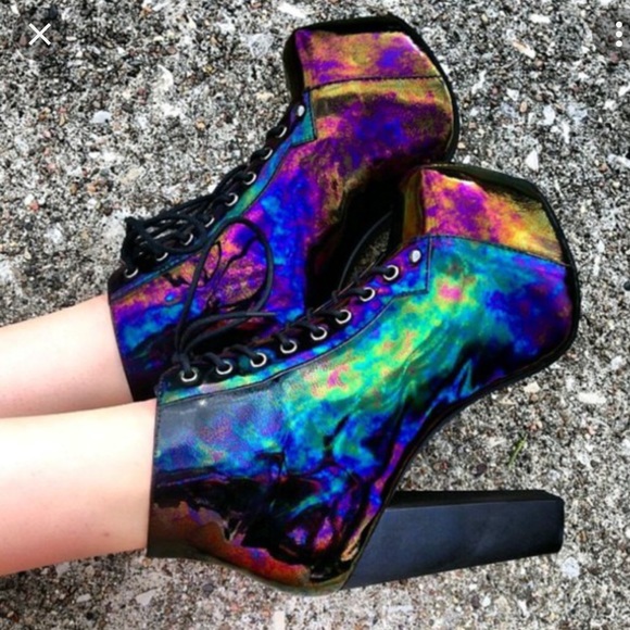 Jeffrey Campbell Lita Iridescent Boots - Picture 2 of 13